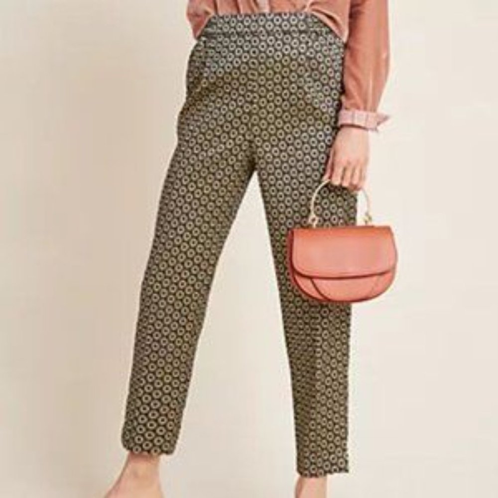 Anthropologie gold dress pants